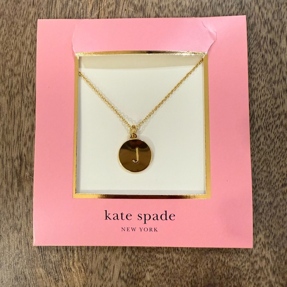Kate spade monogram necklace “J”